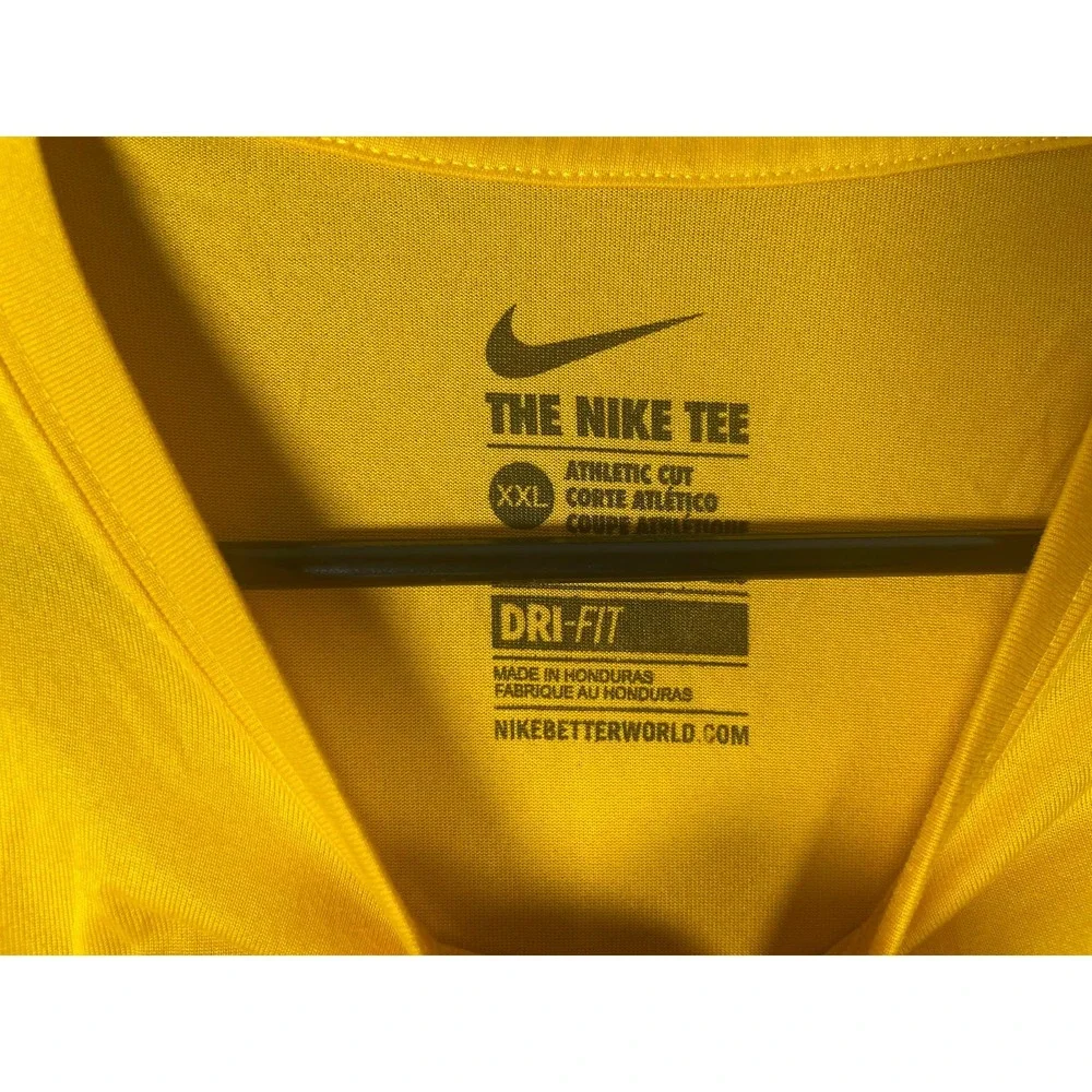 Nike LSU Tigers Dri-FIT Shirt Mens XXL Yellow Purple Tiger Eyes
